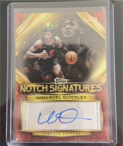 2025-26 Topps Notch Signatures #TNS-IQ Immanuel Quickley — front
