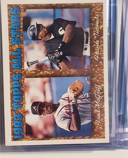 1994 Topps #384 Fred McGriff / Frank Thomas — front