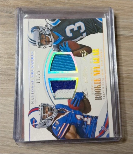2014 Panini National Treasures Rookie RC Dual Patch Kelvin Benjamin — front