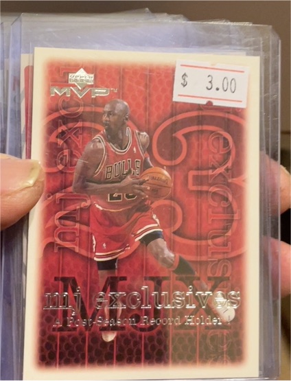 1999 Upper Deck MVP #196 Michael Jordan Exclusives — front