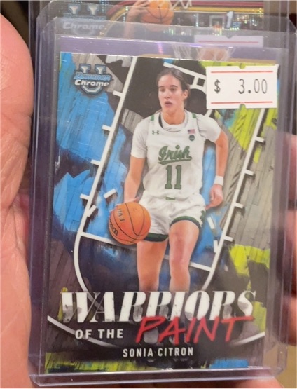 2024-25 Bowman Chrome University #WP-20 Sonia Citron Warriors of the Paint — front