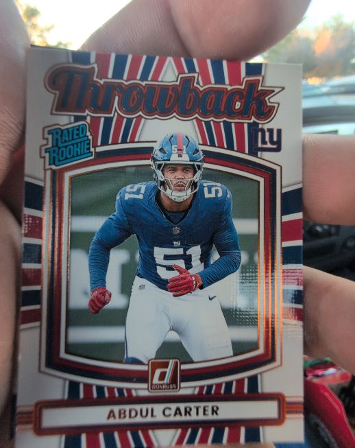 2025 Donruss #49 Abdul Carter Throwback Rated Rookie — front