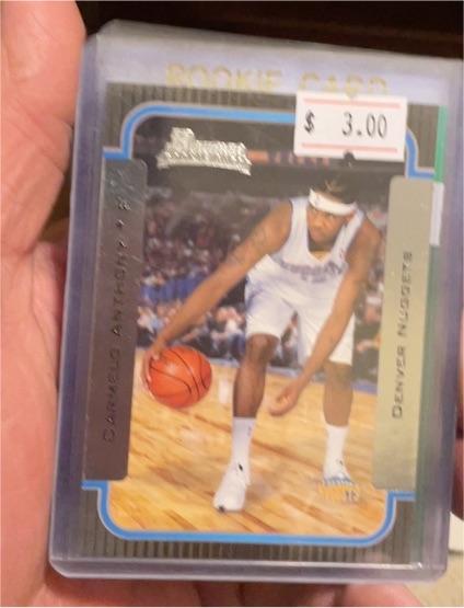 2003-04 Bowman #140 Carmelo Anthony Rookie Card — front
