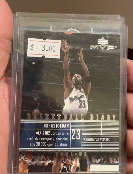 2002 Upper Deck MVP Basketball Diary #B1 Michael Jordan — front