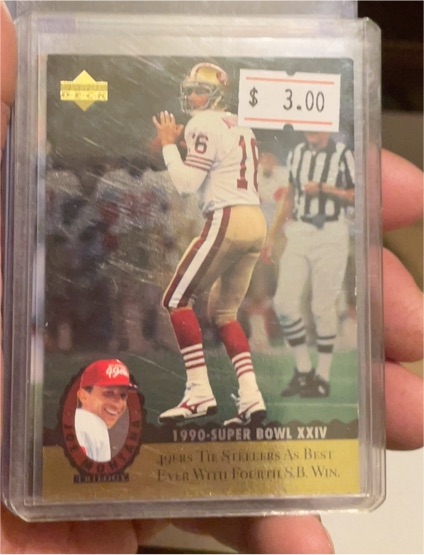 1990 Upper Deck #MT13 Joe Montana Super Bowl XXIV — front