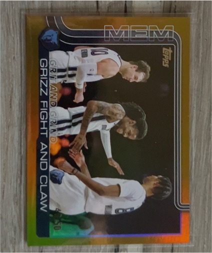 2025-26 Topps #298 Grit and Grind Grizz Fight and Claw Ja Morant — front