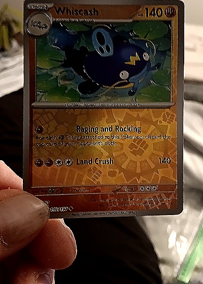 2023 Pokémon Obsidian Flames #109 Whiscash — front