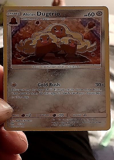 2017 Pokémon Ultra Prism #79 Alolan Dugtrio — front