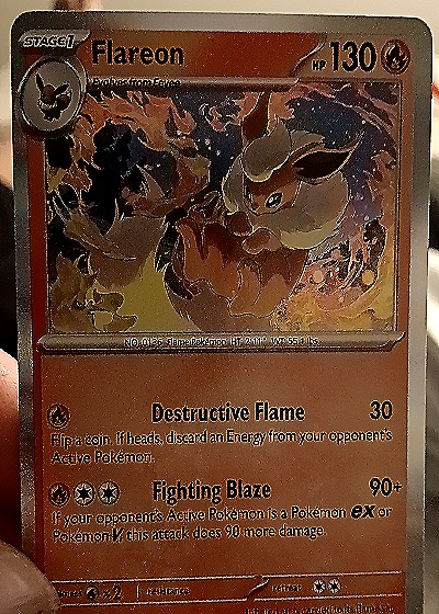 2025 Pokémon Prismatic Evolutions #013 Flareon — front