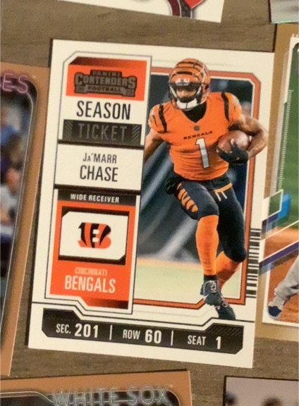2023 Panini Contenders Season Ticket #21 Ja'Marr Chase — front