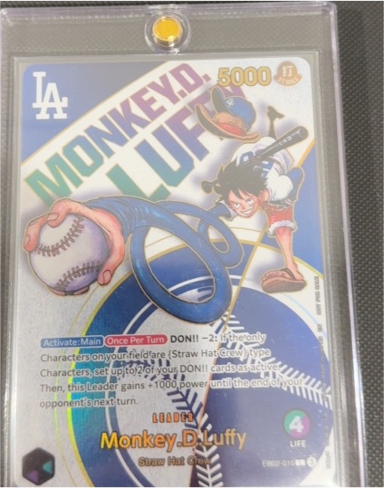 2025 One Piece Promos Dodgers X One Piece Night #010 Monkey D. Luffy — front