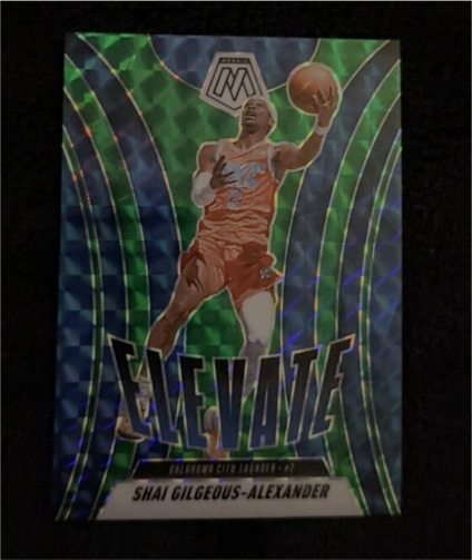 2024-25 Panini Mosaic #25 Shai Gilgeous-Alexander Elevate Green Mosaic Prizm — front