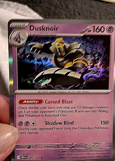 2022 Pokémon Scarlet & Violet Prismatic Evolutions #037 Dusknoir — front