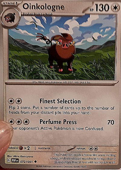 2024 Pokémon Paldean Fates #072 Oinkologne — front