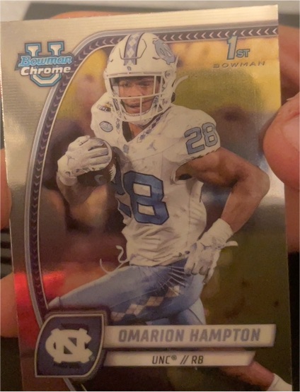 2024 Bowman Chrome #198 Omarion Hampton — front