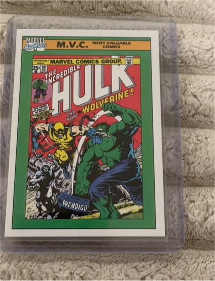 1990 Impel Marvel Universe Series 1 #134 Incredible Hulk #181 Wolverine — front