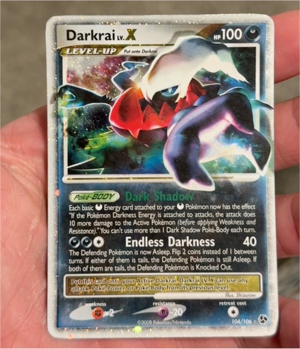 2008 Pokémon Diamond & Pearl Great Encounters #104 Darkrai LV.X — front