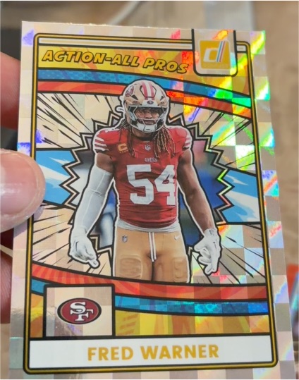 2025 Panini Donruss #AAP-FWA Fred Warner Action-All Pros — front