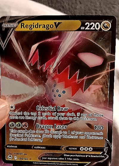 2022 Pokémon SWSH12: Silver Tempest #135 Regidrago V — front