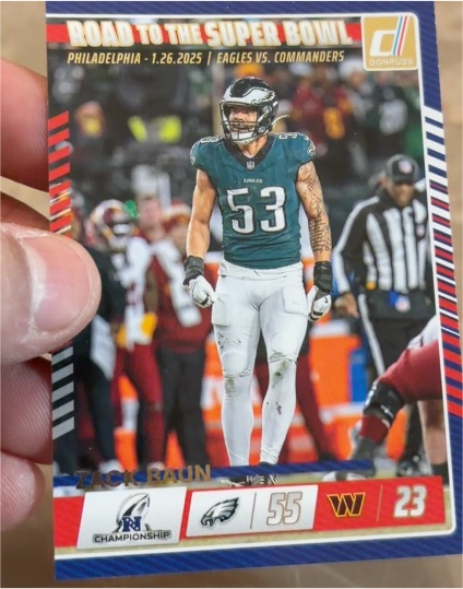 2025 Donruss #1 Zack Baun Road to the Super Bowl — front