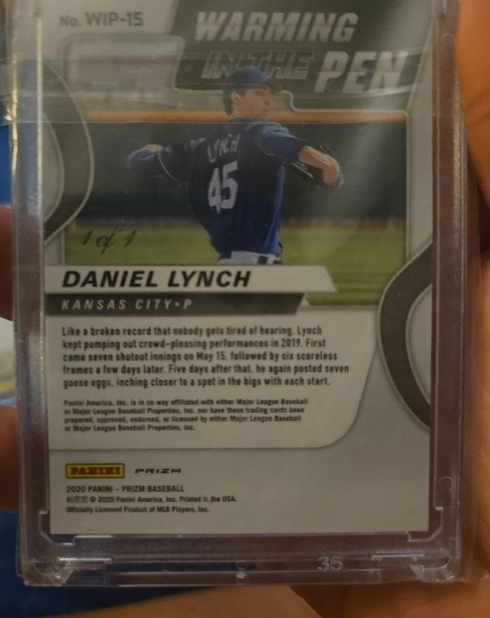 2020 Panini Prizm WIP-15 Daniel Lynch — front
