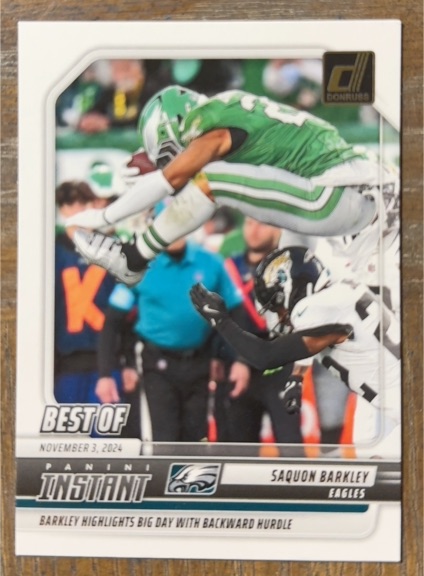 2025 Donruss Best Of Instant #INS-SBY Saquon Barkley — front