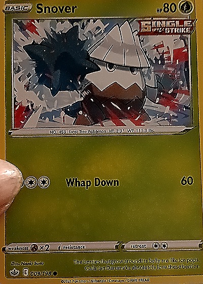2021 Pokémon Sword & Shield Chilling Reign #009 Snover — front