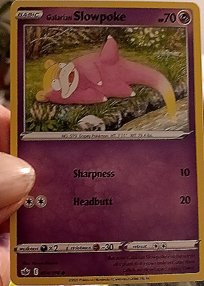2021 Pokémon Chilling Reign #54 Galarian Slowpoke — front