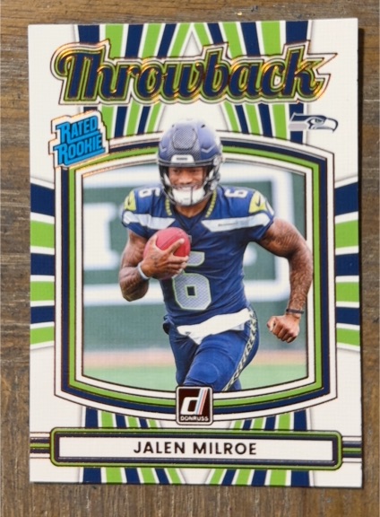 2025 Donruss #18 Jalen Milroe Rated Rookie Throwback — front