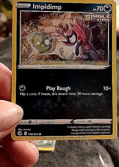 2021 Pokémon SWSH08: Fusion Strike #176 Impidimp — front