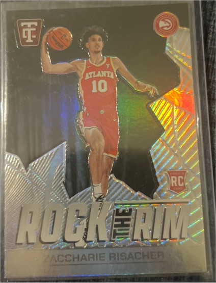 2024-25 Panini Totally Certified Rock the Rim #12 Zaccharie Risacher — front