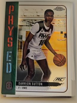 2023-24 Topps Chrome Overtime Elite #PE-9 Darrion Sutton Phys Ed RWE — front
