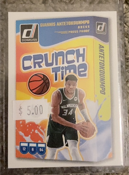 2024-25 Donruss #12 Giannis Antetokounmpo Crunch Time Press Proof — front