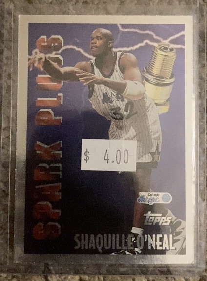 1995-96 Topps Spark Plugs #SP1 Shaquille O'Neal — front