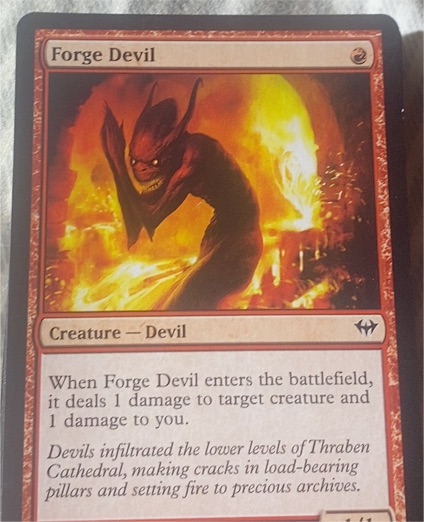 2012 Magic: The Gathering Dark Ascension #91 Forge Devil — front