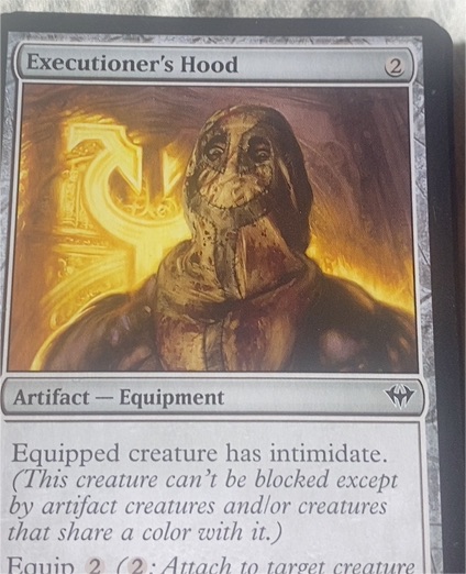 2012 Magic: The Gathering Dark Ascension #148 Executioner's Hood — front