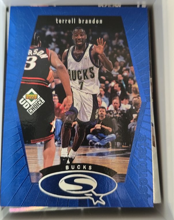1998-99 Upper Deck UD Choice StarQuest Blue #SQ15 Terrell Brandon — front