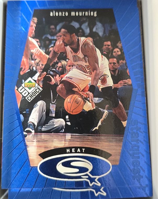 1998-99 Upper Deck UD Choice #SQ14 Alonzo Mourning StarQuest Blue — front