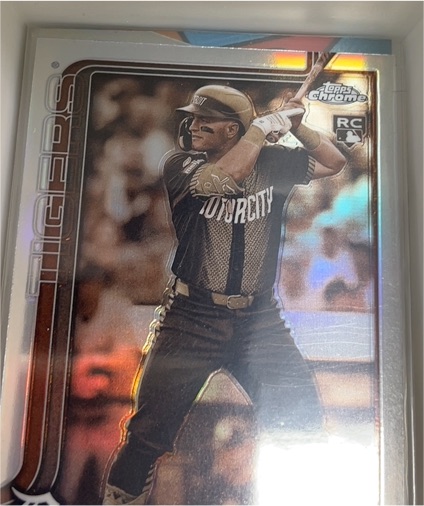 2025 Topps Chrome #225 Jace Jung Sepia Refractor — front