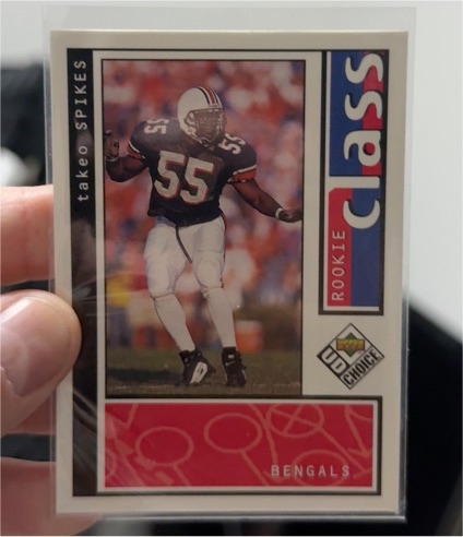 1998 Upper Deck UD Choice Rookie Class Takeo Spikes — front