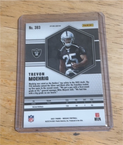 2021 Panini Mosaic #383 Trevon Moehrig — front