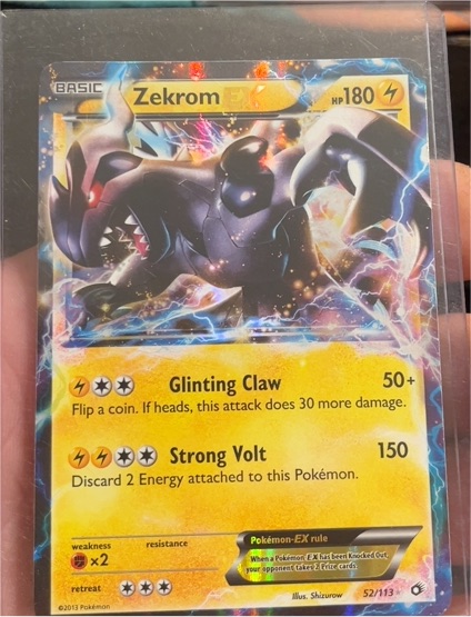 2013 Pokémon TCG Legendary Treasures #52 Zekrom EX — front