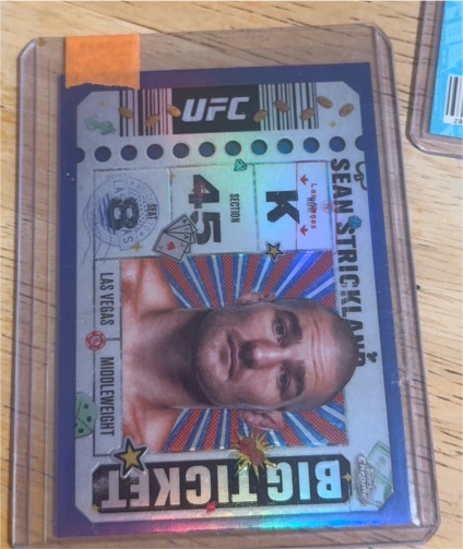 2025 Topps Chrome UFC #BTT-3 Sean Strickland Big Ticket — front