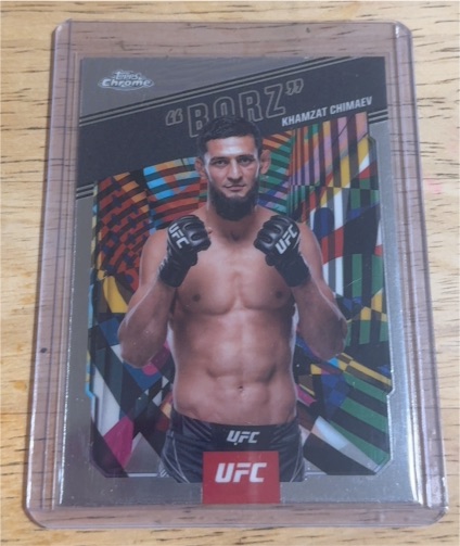 2025 Topps Chrome UFC #AKA-2 Khamzat Chimaev "Borz" AKA Refractor — front