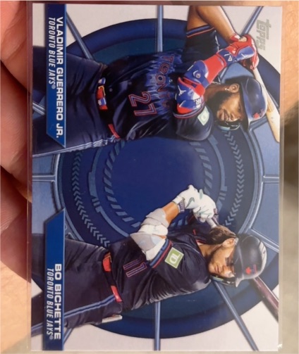 2025 Topps Series 2 #DD-14 Vladimir Guerrero Jr. / Bo Bichette Dynamic Duos — front