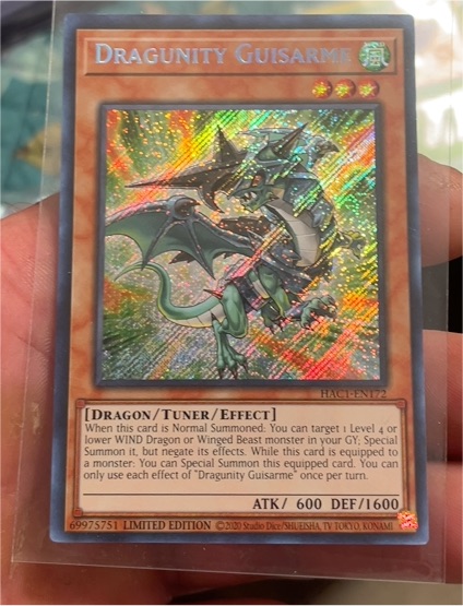 2010 Yu-Gi-Oh! HAC1-EN172 Dragunity Guisarme — front