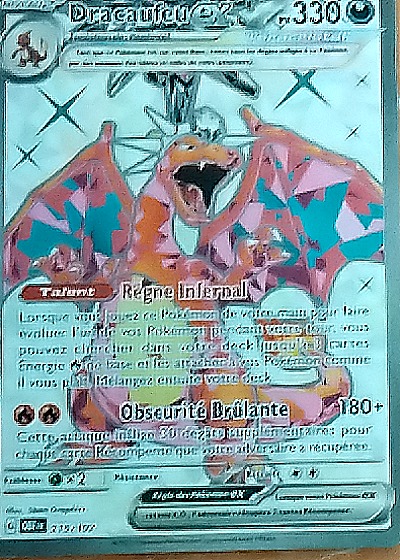 2023 Pokémon SV Obsidian Flames #215 Dracaufeu ex — back