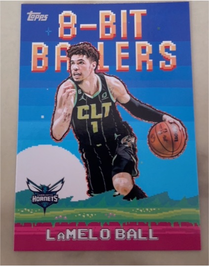 2025-26 Topps Basketball #8B-17 LaMelo Ball 8-Bit Ballers Charlotte Hornets — front