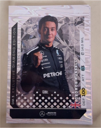 2025 Topps Turbo Attax Exclusive Diamond Edition #DM3 George Russell — front