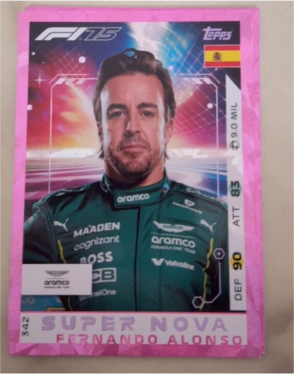 2025 Topps Turbo Attax #342 Fernando Alonso Super Nova — front
